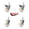 Service Caster 4 Inch Nylon Wheel Swivel 3/4 Inch Square Stem Caster Total Lock Brakes, 2PK SCC-SQTTL20S414-NYS-34-2-S-2 - alternate 3